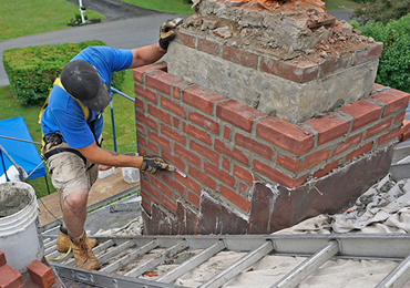 building a chimney stack in McLean, Virginia